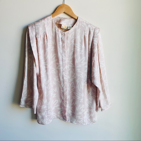 80s Vintage Liz Claiborne Cotton Candy Pink Blouse - Picture 2 of 7